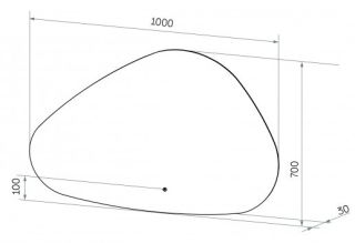 Зеркало с подсветкой Continent Voyage ЗЛП616 с сенсорным выключателем 100см